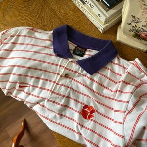 Clemson Tigers Nike Polo Embroidered Sleeve Size L